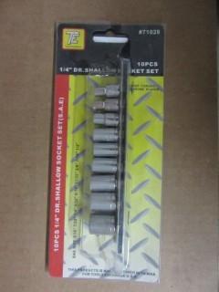 NEW 1/4" Shallow Socket Set SAE