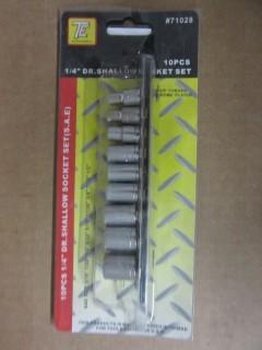 NEW 1/4" Shallow Socket Set Metric