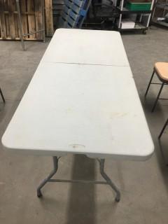 Plastic Folding Table 29 1/2"x6'.