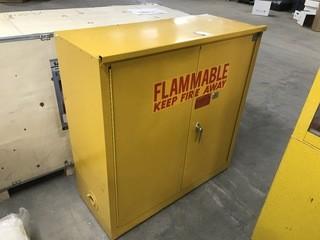 Eagle Model 1930 30 Gallon Capacity Flammable Storage Cabinet, 18" x 44" x 44-1/2".