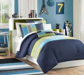 Mi Zone Kids Switch Casual Stripe 4-piece Comforter Set Full/Queen MZ10-063