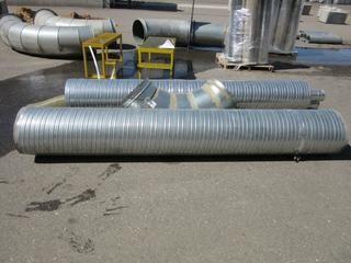 Assorted Galvanized Duct (2) 18" x 10',  18" Elbow, (1) 6" x 10', (1) 8" x 10'.