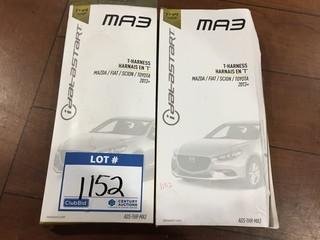 (2) IDataStart THR-MA3 T-Harness For Mazda/Fiat/Scion/Toyota 2013+.
