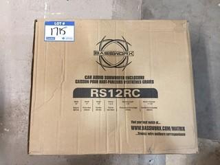 BassWorx RS12RC Car Audio Subwoofer Enclosure.