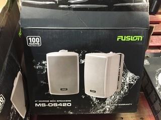 Fusion MS-OS420 100W 4" Marine Box Speakers.