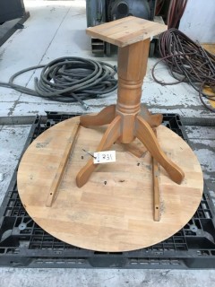 42" Round Wood Table.
