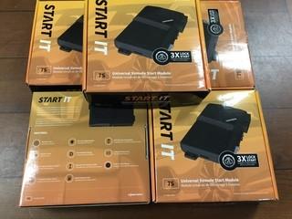 (5) CompuStar 7S CM7200 Universal Remote Start Keyless Entry Modules.