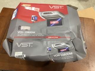 VST VOH-1080DM 10.1" Wide Mobile Smart Link Overhead Monitor With Built In DVD/Media Player.
