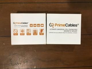 (2) Prime Cables Universal Magnetic Cell Phone Mounts.