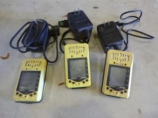 (3) Multi Gas Monitors w/ Chargers, Model M40, Part 1810-5437 (E-1)