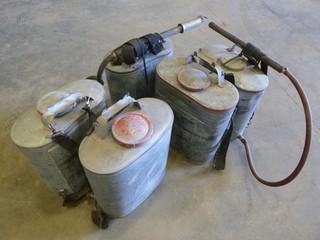 (2) Water Tanks C/w  Backpack Straps, Pump Nozzle and Hose, (3) Water Tanks C/w Backpack Straps (WR4-21)