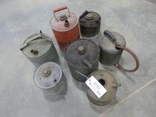 (7) Oil / Watering Cans, Gas Can, Various Sizes (WR4-18)