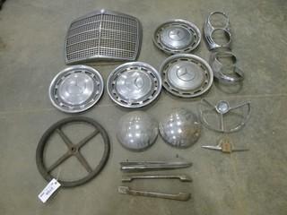 (4) Mercedes Hub Caps, (1) Mercedes Grill and Other Misc. Accessories (WR4-17)