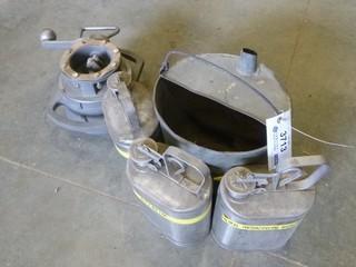 (1) Watering Can, (3) Metal Canisters For Liquid, (1) Hose End Clamp/Connector (WR4-18)