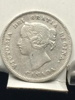 1900 Canada 5 Cent Coin.