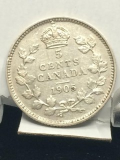 1905 Canada 5 Cent Coin.