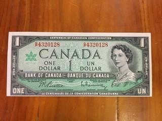1967 Bank Of Canada One Dollar Bank Note.