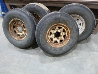 (4) Hercules Steel Belted Radial Tires and Rims Power STR, ST235/85R16 Tires (WR4-20)