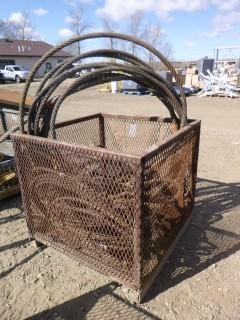 36" x 36" Metal Cage, C/w 2 removable Sides, Qty Wire Rope Slings (WR4-10)