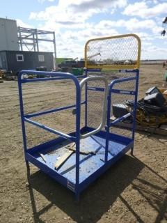 48" x 36" Single Door Forklift Work Platform (Man Basket), Model WP-3648, 1,000 lb Capacity (WR4-9)