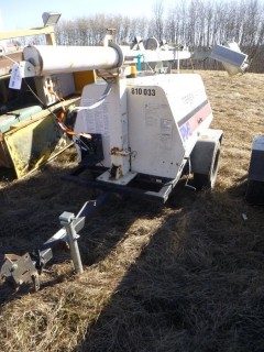 2008 Terex AL4000 Light Plant. Showing 1102hrs. S/N AL408354. *Note: Requires Repairs, No Hitch*
