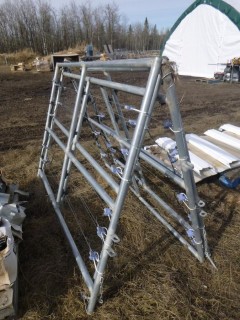 (2) 60in X 81in Galvanized Steel Electric Fence Gates