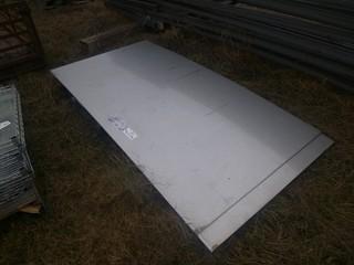 (1) 96in X 48in X 1/8in And (1) 88in X 48in X 1/8in Stainless Steel Sheets