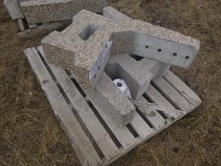 Qty Of (3) 24in X 8in X 33in Concrete Bench Stands