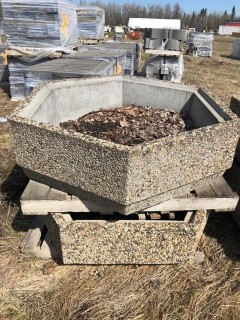 (2) Hexagonal Hollow Concrete Flower Beds