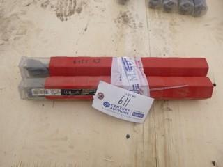 (2) Hilti TE-YX- 1 1/2in-15in  8 3/4in X 1 1/2in Drill Bits