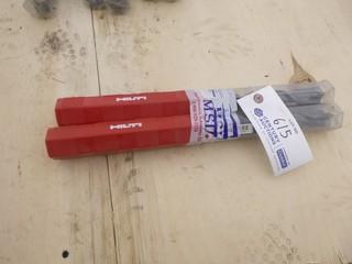 (2) Hilti TE-YX 1-1/8in-15in  8in X 5/8in Drill Bits
