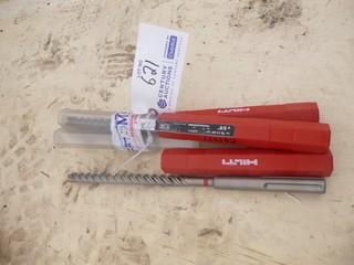 Qty Of (3) Hilti TE-YX 5/8in-14in 8in X 5/8in Drill Bits