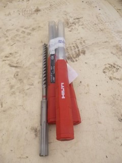 Qty Of (3) Hilti TE-YX 5/8in-14in 8in X 5/8in Drill Bits