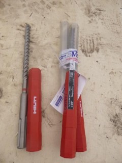 Qty Of (3) Hilti TE-YX 5/8in-14in 8in X 5/8in Drill Bits