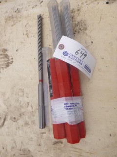 Qty Of (3) Hilti TE-YX 5/8in-14in 8in X 5/8in Drill Bits