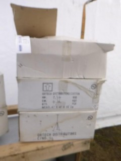 (2) Ortech Ceiling Lights And (1) Box Of Light Bowl Lense