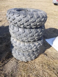Qty Of (4) 2015 Maxxis M9805 AT26X8-14 Polaris Quad Tires w/ Rims