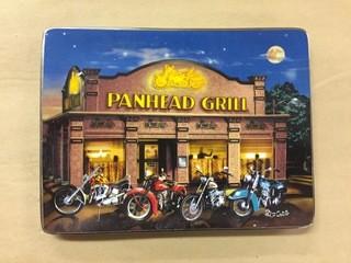 Harley Davidson "Panhead Grill" Plate.