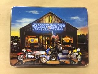 Harley Davidson "Sportster Pool Hall" Plate.
