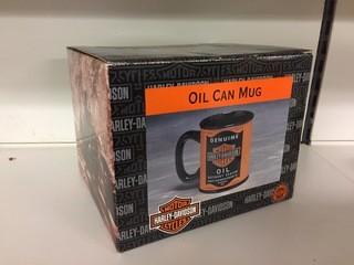 Harley Davidson Oil Can Mug Set.