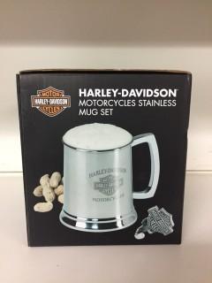 Harley Davidson Motorcycles Stainless Mug Set.