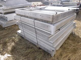 Qty Of (5) 67 1/2in X 64in X 7 1/2in Aluminum Decks And Posts