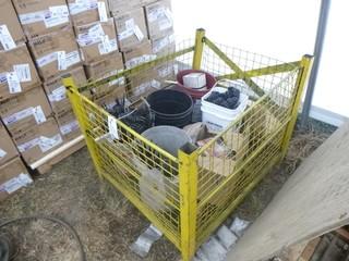 36in X 42in X 33in Metal Storage Bin C/w Contents