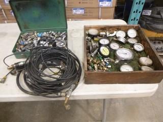 (2) Boxes of Hydraulic Testing Equipment and Fittings (W2-4-2)