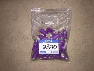Quantity of Purple 12V USB Car Adapters.