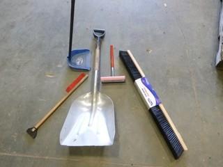 Misc. Item Includes Shovel, Push Broom Head, Dust Pan, Snow Brush and Squeegee (W2-3-2)