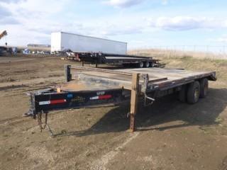 2013 Rainbow Summit 22' Equipment Trailer c/w 17'6 Deck, 4'6" Beavertail, Flip Over Ramps, Pintle Hitch, Duals, T/A Spring, 10,000LB Axles, LT235/80R16 Tires At 50%, VIN 2RGBH222XD1000677