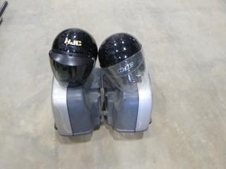 (2) Helmets, (2) Saddle Bags (EE1-3-3)