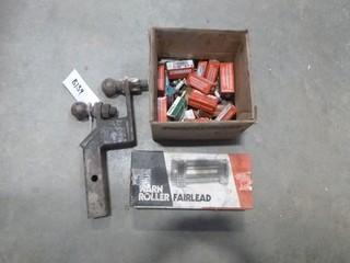Unused WARN Roller Fairlead, 2 Ball 2" Hitch, Qty of Spark Plugs (E2)