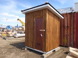 Unused Custom Built Sauna Shed c/w Harvia Kip45B Sauna Heater *NOTE: Wiring Has To Be Completed*